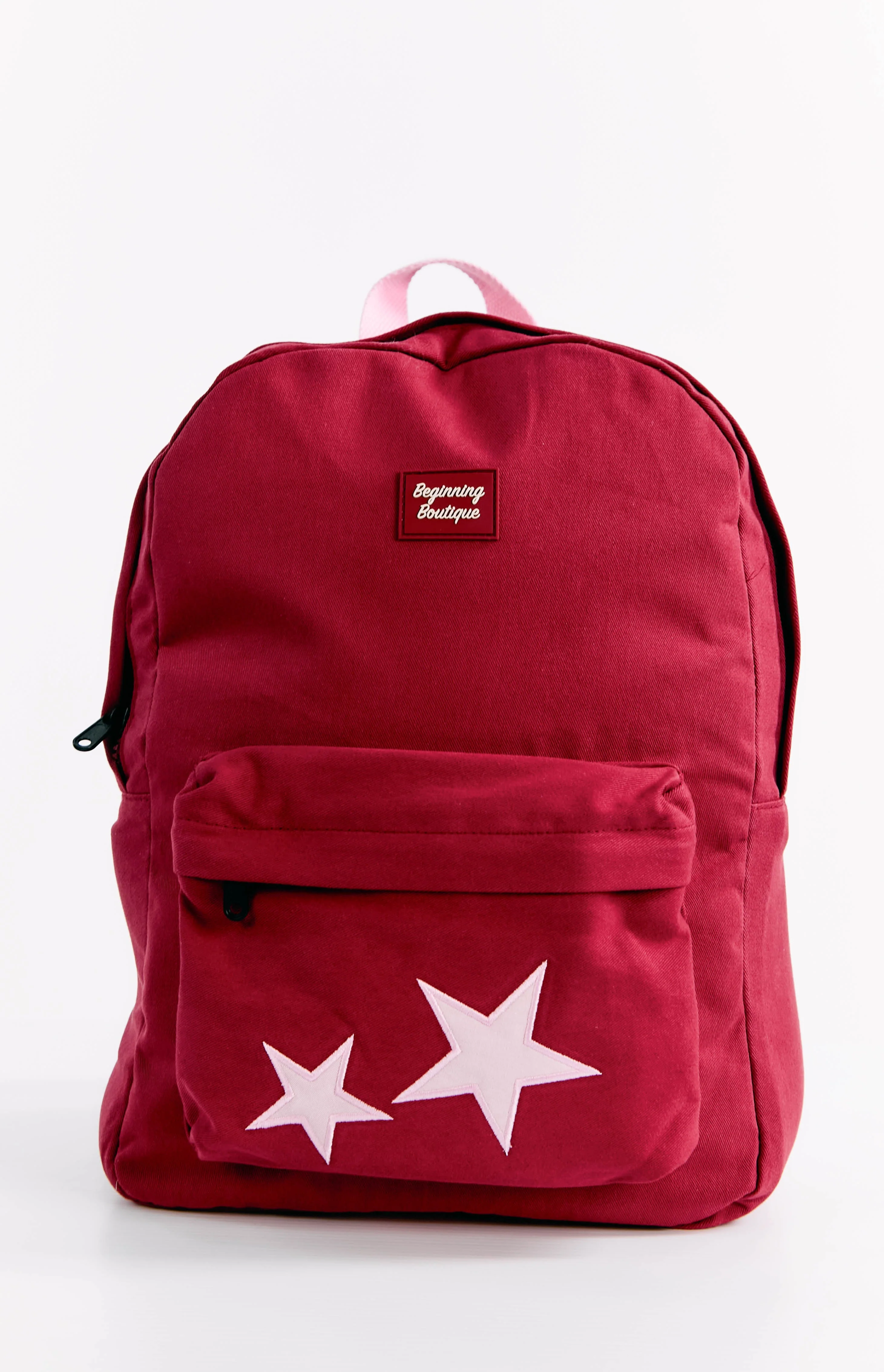 Pink Star Burgundy Backpack (FREE over $150)