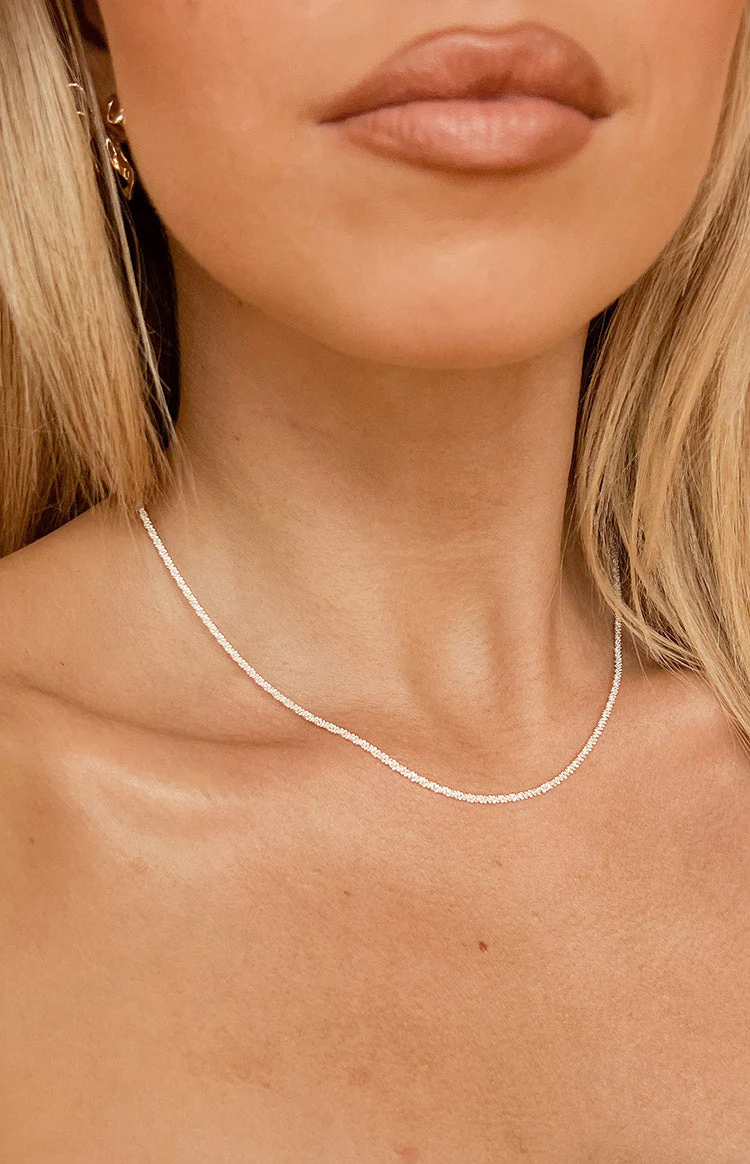 Saffron Silver Choker Necklace